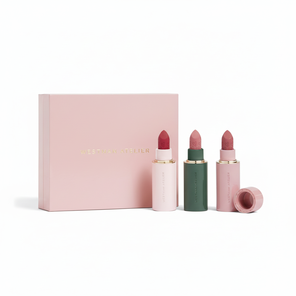 Lip Suede Matte Lipstick Trio - Sfondo Bianco